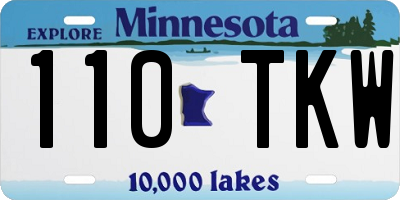 MN license plate 110TKW
