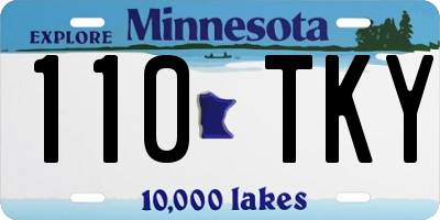 MN license plate 110TKY