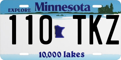 MN license plate 110TKZ