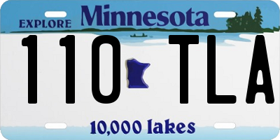 MN license plate 110TLA