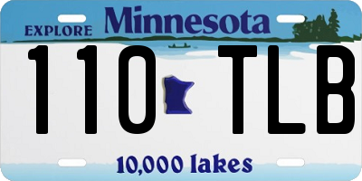 MN license plate 110TLB