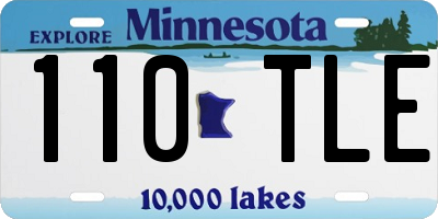 MN license plate 110TLE