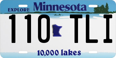 MN license plate 110TLI