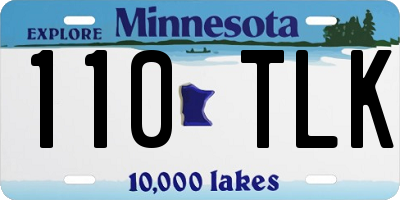 MN license plate 110TLK