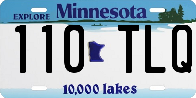 MN license plate 110TLQ
