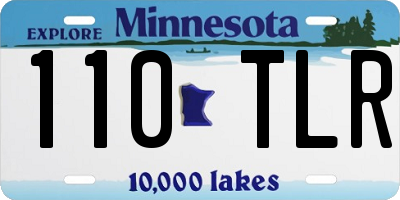 MN license plate 110TLR