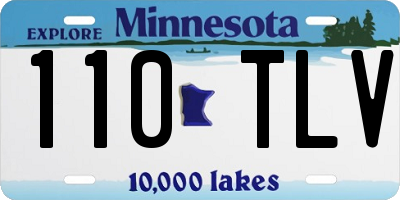 MN license plate 110TLV