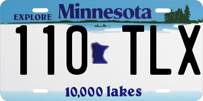 MN license plate 110TLX