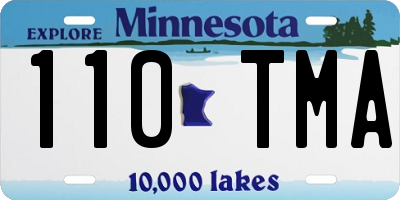 MN license plate 110TMA
