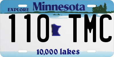 MN license plate 110TMC