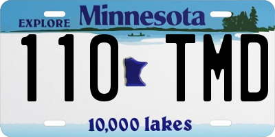 MN license plate 110TMD