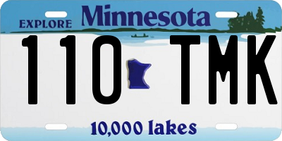 MN license plate 110TMK