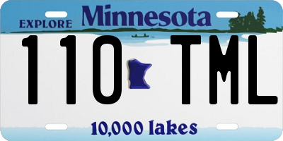 MN license plate 110TML