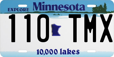 MN license plate 110TMX