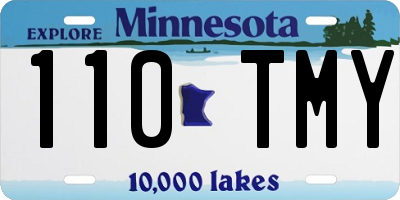 MN license plate 110TMY