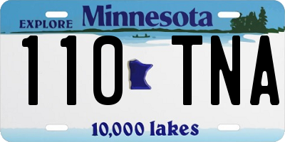 MN license plate 110TNA