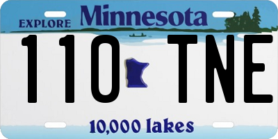 MN license plate 110TNE