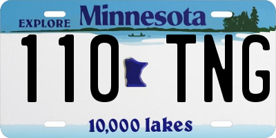 MN license plate 110TNG