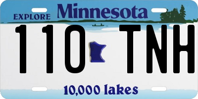 MN license plate 110TNH