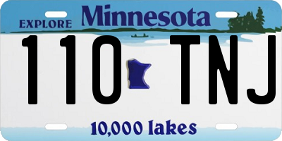 MN license plate 110TNJ