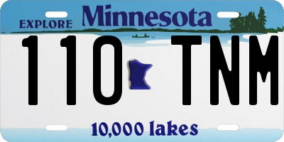 MN license plate 110TNM