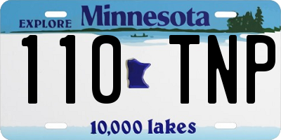 MN license plate 110TNP