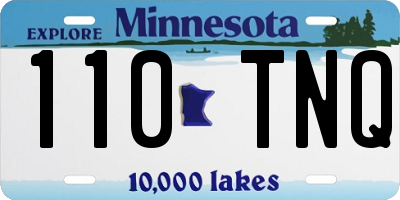 MN license plate 110TNQ