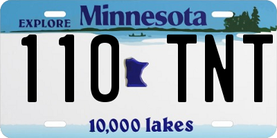 MN license plate 110TNT