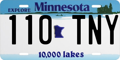 MN license plate 110TNY