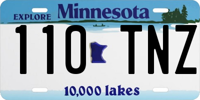 MN license plate 110TNZ