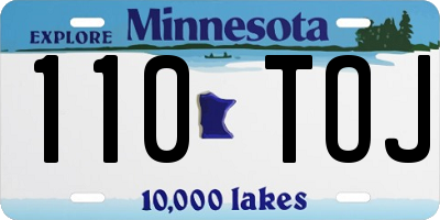 MN license plate 110TOJ