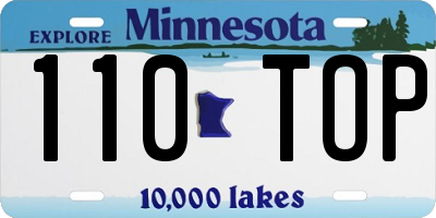 MN license plate 110TOP
