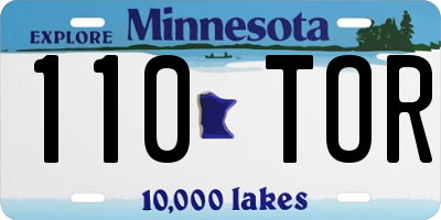 MN license plate 110TOR