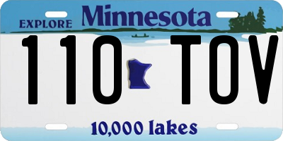MN license plate 110TOV