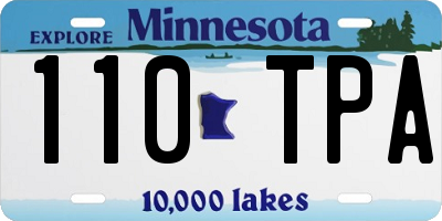 MN license plate 110TPA