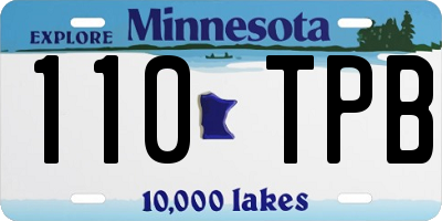 MN license plate 110TPB