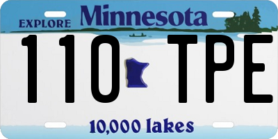 MN license plate 110TPE