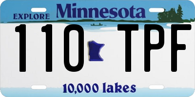 MN license plate 110TPF
