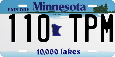 MN license plate 110TPM