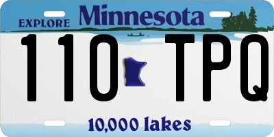 MN license plate 110TPQ