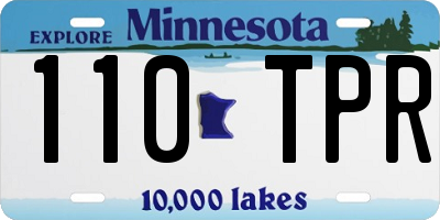 MN license plate 110TPR