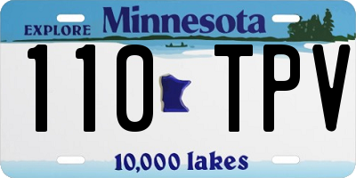 MN license plate 110TPV