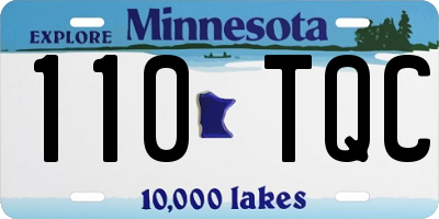MN license plate 110TQC