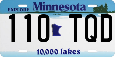 MN license plate 110TQD