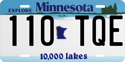 MN license plate 110TQE