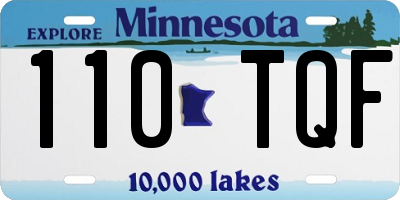 MN license plate 110TQF