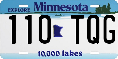 MN license plate 110TQG