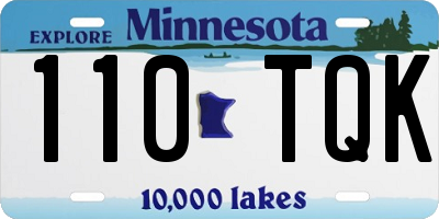 MN license plate 110TQK