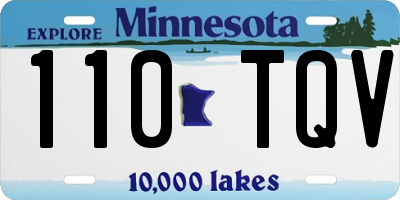 MN license plate 110TQV