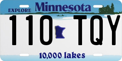 MN license plate 110TQY